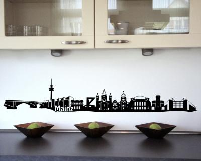 Mainz Skyline Wandtattoo