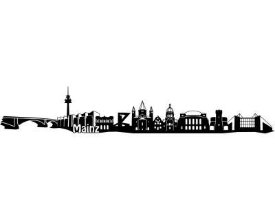 Mainz Skyline Wandtattoo - Ansicht 1
