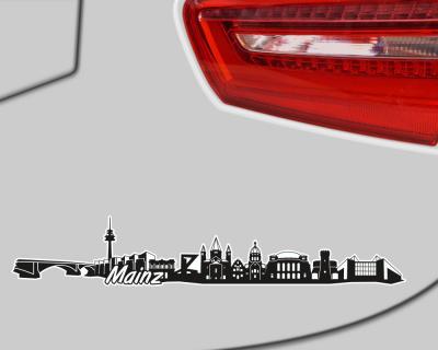 Mainz Skyline Autoaufkleber - Ansicht 3