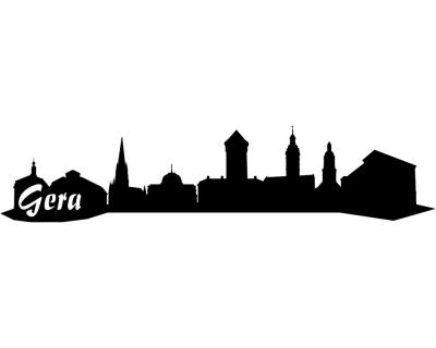 Gera Skyline Aufkleber - Ansicht 1
