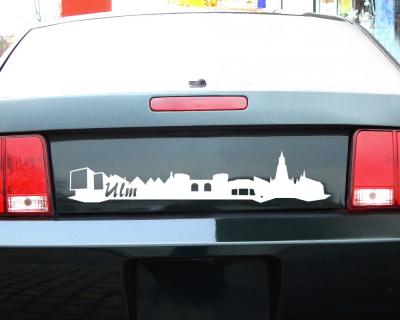 Ulm Skyline Autoaufkleber - Ansicht 2