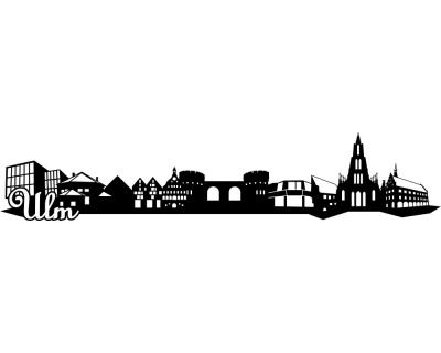 Ulm Skyline Wandtattoo - Ansicht 1