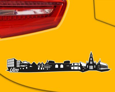 Ulm Skyline Autoaufkleber - Ansicht 3