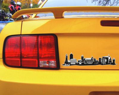 Jena Skyline Autoaufkleber - Ansicht 3