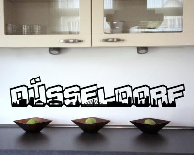 D�sseldorf Schriftzug Wandaufkleber