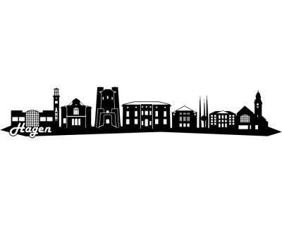 Hagen Skyline Wandtattoo - Ansicht 1