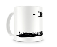 Chicago Skyline Kaffeetasse Kaffeepott Tasse Modellnummer  wei/schwarz
