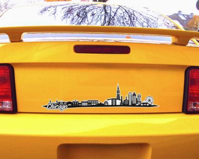 Chicago Skyline Autoaufkleber