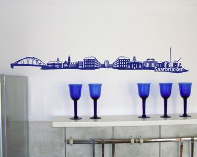 Saarbr�cken Skyline Wandaufkleber