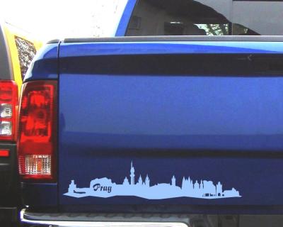 Prag Skyline Autoaufkleber