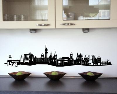 Prag Skyline Wandtattoo