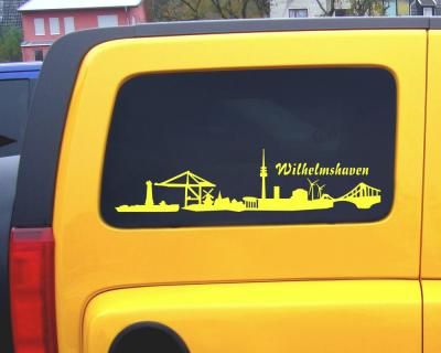 Wilhelmshaven Skyline Autoaufkleber