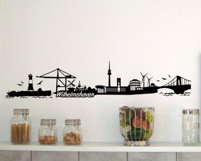 Wilhelmshaven Skyline Wandtattoo