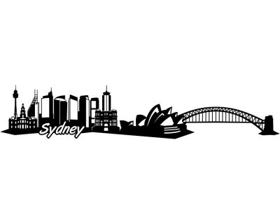 Sydney Skyline Wandtattoo - Ansicht 1