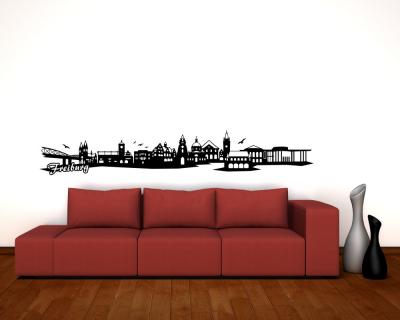 Freiburg Skyline Wandtattoo