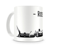 Rostock Skyline Kaffeetasse Kaffeepott Tasse Modellnummer  wei�/schwarz