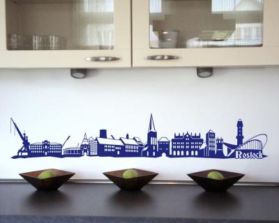 Rostock Skyline Wandaufkleber