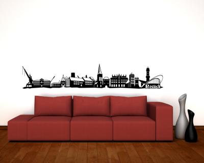 Rostock Skyline Wandaufkleber - Ansicht 3