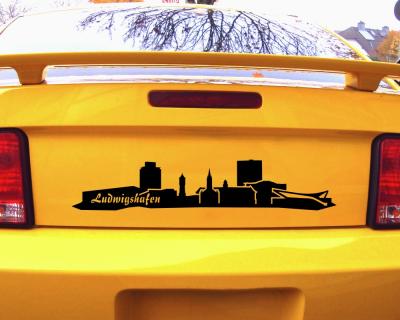 Ludwigshafen Skyline Autoaufkleber