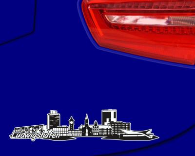 Ludwigshafen Skyline Autoaufkleber