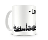 London Skyline Kaffeetasse Kaffeepott Tasse Modellnummer  wei�/schwarz