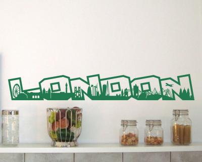London Schriftzug Wandaufkleber - Ansicht 2
