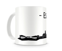 Essen Skyline Kaffeetasse Kaffeepott Tasse Modellnummer  wei�/schwarz