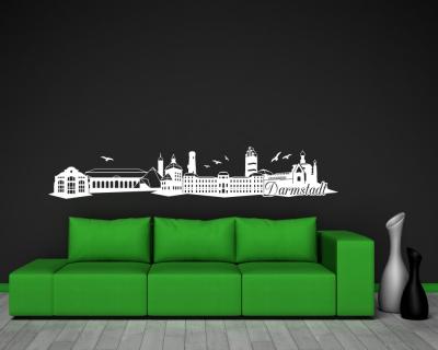 Darmstadt Skyline Wandtattoo - Ansicht 2
