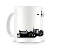 Rom / Roma Skyline Kaffeetasse Kaffeepott Tasse Modellnummer  wei/schwarz