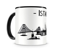 Istanbul Skyline Kaffeetasse Kaffeepott Tasse Modellnummer  schwarz/schwarz