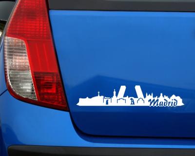 Madrid Skyline Sticker Aufkleber