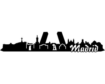 Madrid Skyline Sticker Aufkleber - Ansicht 1