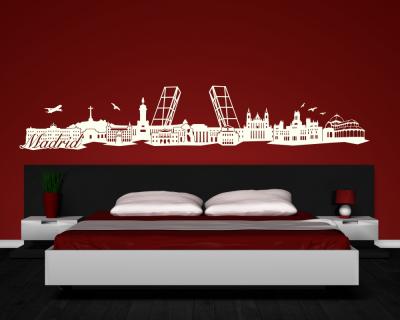 Madrid Skyline Wandaufkleber