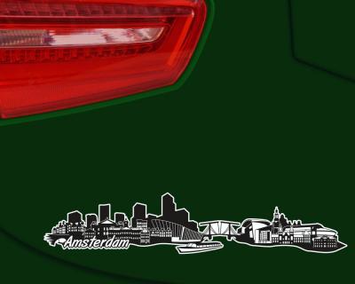 Amsterdam Skyline Autoaufkleber - Ansicht 2