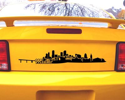 Miami Skyline Aufkleber - Ansicht 2