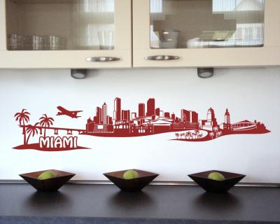 Miami Skyline Wandaufkleber