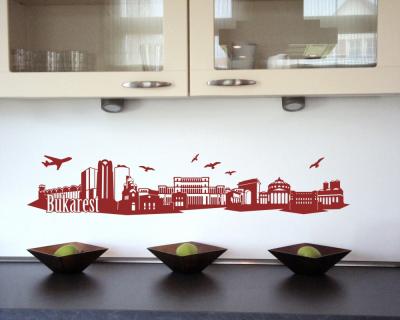 Bukarest Skyline Wandaufkleber - Ansicht 2