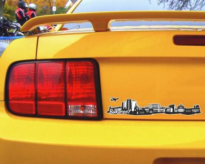 Bukarest Skyline Autoaufkleber - Ansicht 2