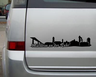 M�lheim an der Ruhr Skyline Autoaufkleber