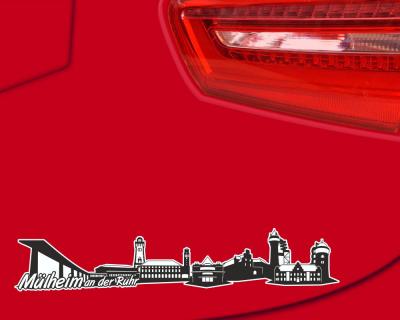 Mlheim an der Ruhr Skyline Autoaufkleber - Ansicht 3