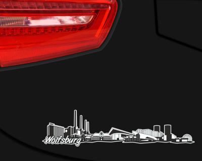 Wolfsburg Skyline Autoaufkleber