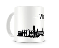 Venedig Skyline Kaffeetasse Kaffeepott Tasse Modellnummer  wei�/schwarz