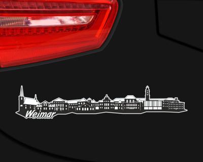 Weimar Skyline Autoaufkleber
