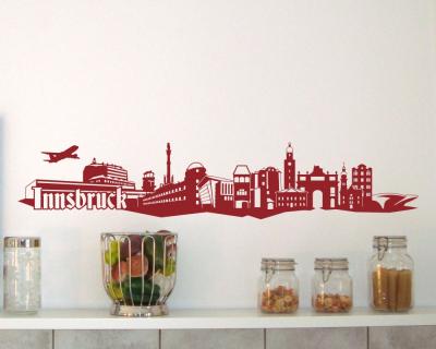 Innsbruck Skyline Wandaufkleber
