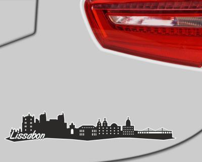 Lissabon Skyline Autoaufkleber - Ansicht 2