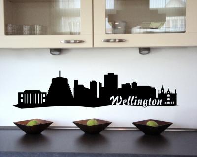 Wellington Skyline Wandtattoo
