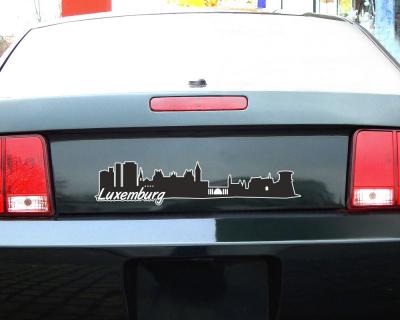 Luxemburg Skyline Autoaufkleber - Ansicht 2