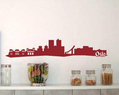 Oslo Skyline Wandtattoo - Ansicht 2
