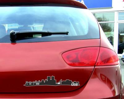 Oslo Skyline Autoaufkleber - Ansicht 3