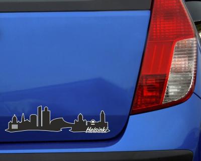 Helsinki Skyline Autoaufkleber